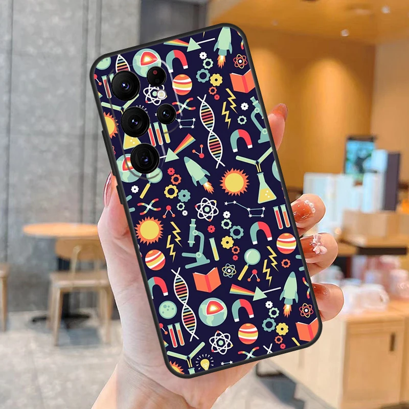 과학 생물학 실험실 케이스, 삼성 갤럭시 S22 S23 울트라 플러스 노트 10 노트 20 S8 S9 S10 S20 FE S21 FE 코크