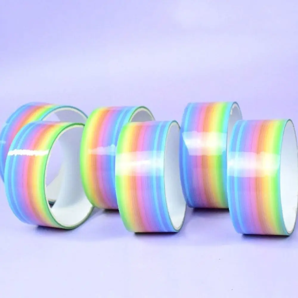 Relaxing Toy Sticky Ball Rolling Tapes Making Colored Ball Iridescence Rolls Adhesive Tapes DIY Crafting Ball Sticky Tapes