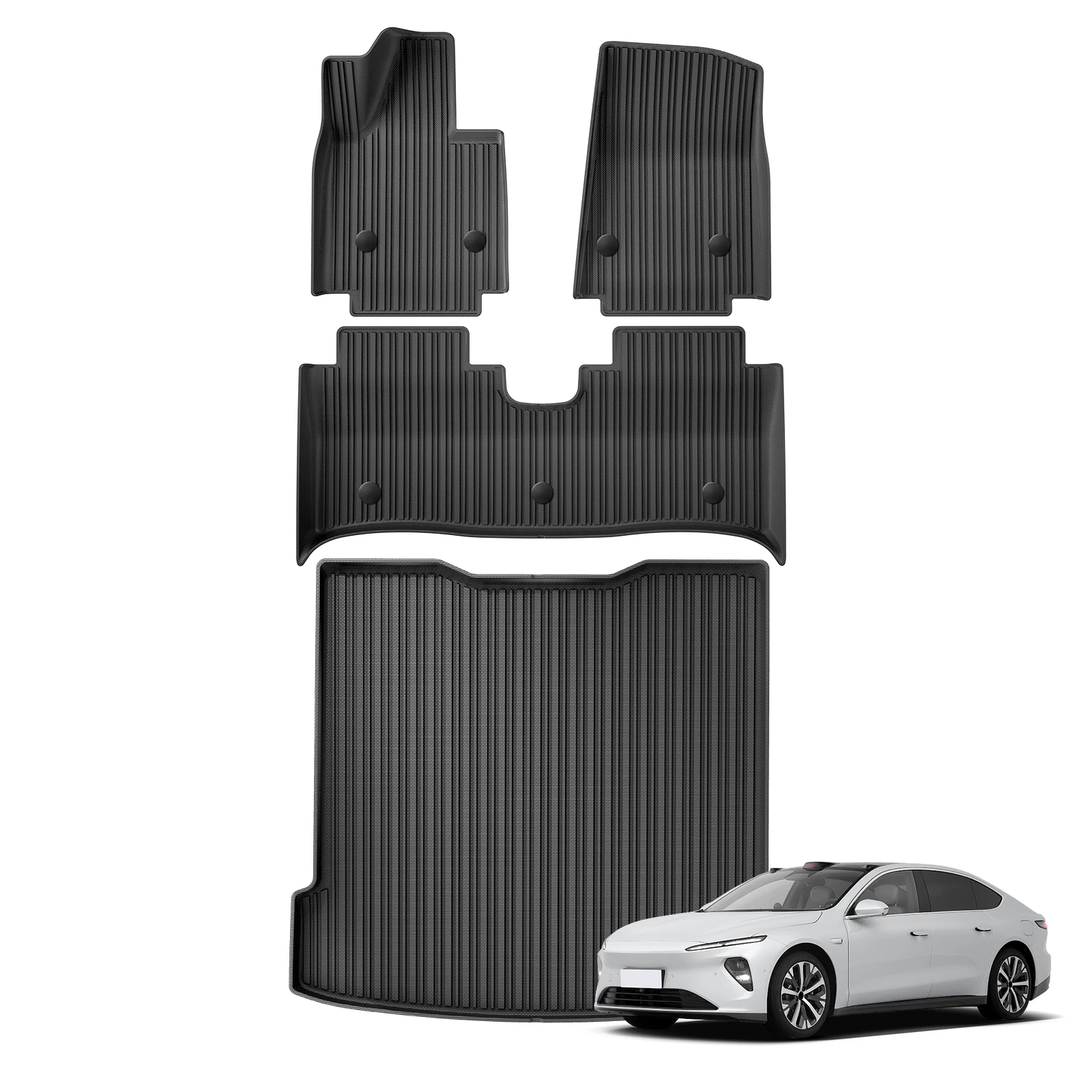 SMABEE for NIO ET7 2022 2023 2024 TPE 3D Car Floor Mats Trunk Pad All-Weather Accessories (Left Rudder)