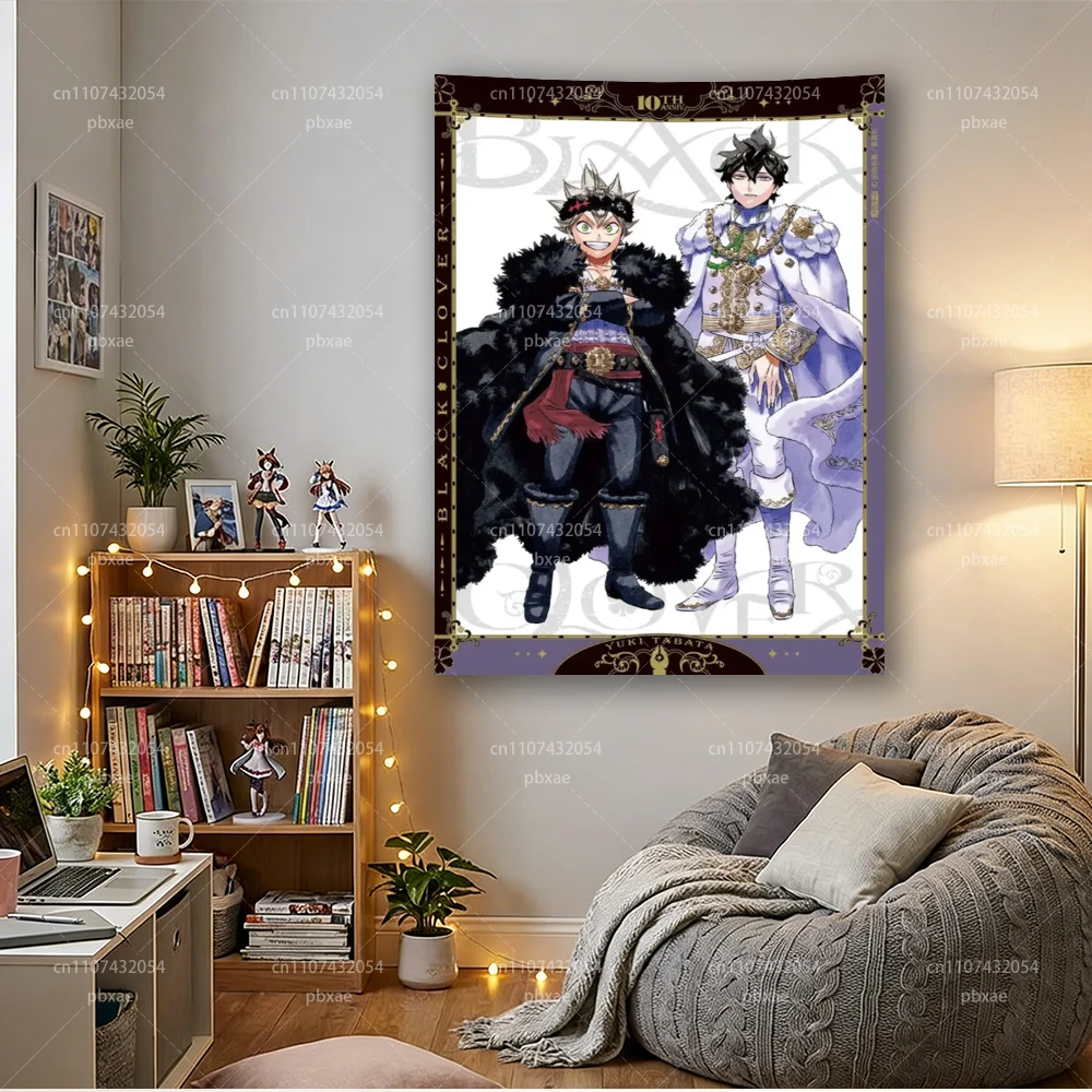 Black Clover A-Asta Anime Wandteppich - Wandbehang & Hintergrundstoff für Zuhause, Schlafzimmer, Bar & Party-Dekoration