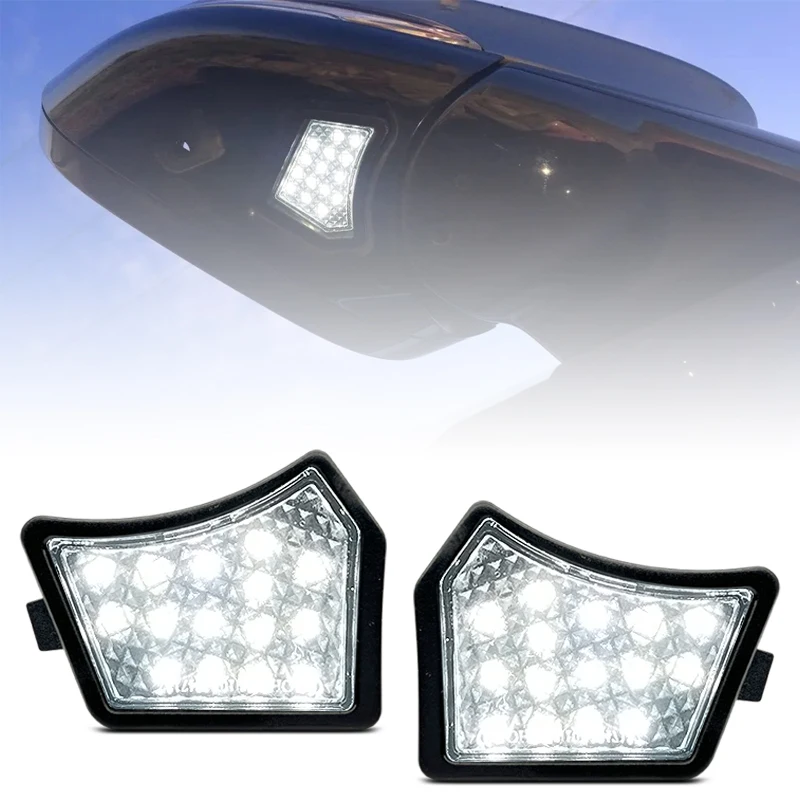 2Pcs For Volvo V40 V50 V60 V70 C30 C70 S40 S60 S80 V70 XC70 XC90 Jaguar XJ XF XK XE White LED Under Side Mirror Puddle Light