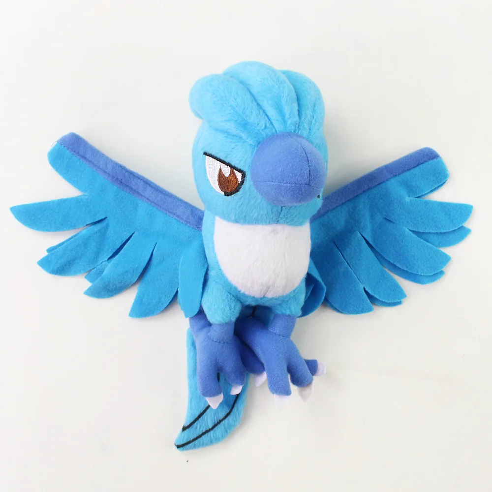 

Игрушка плюшевая TAKARA TOMY Pokemon Articuno, милая синяя птица, животное, мягкая мультяшная коллекционная кукла, подарок для детей, 18 см