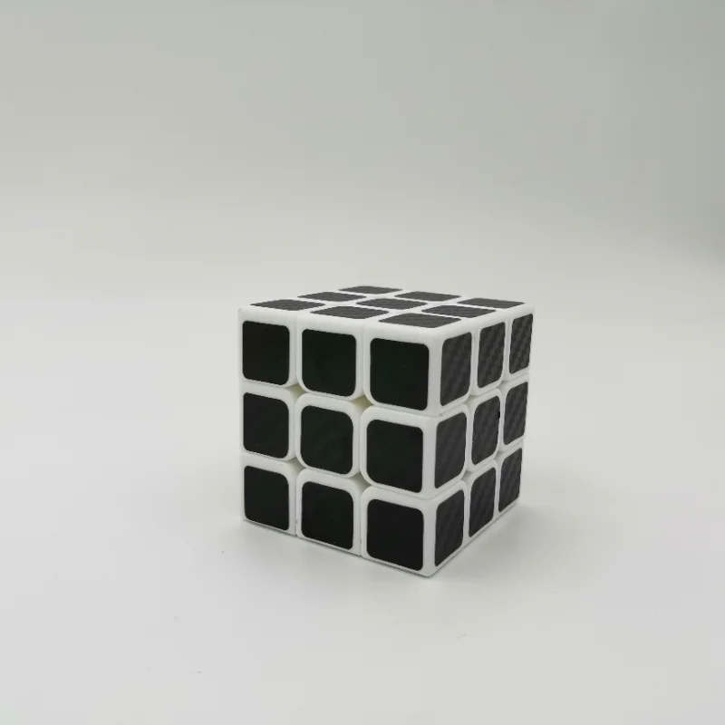 Pure White Black Magic Cubes Semi-Finished Frosted Carbon Fiber Toy Third-Order Embryo Complete Set for Beginners Set Practice