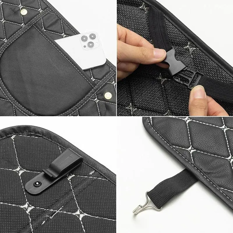 

1pc PU Leather Car Anti-Kick Mats Auto Seat Back Protector Cover For Children Car Back Seat Anti-Dirty Pad Car Accessories