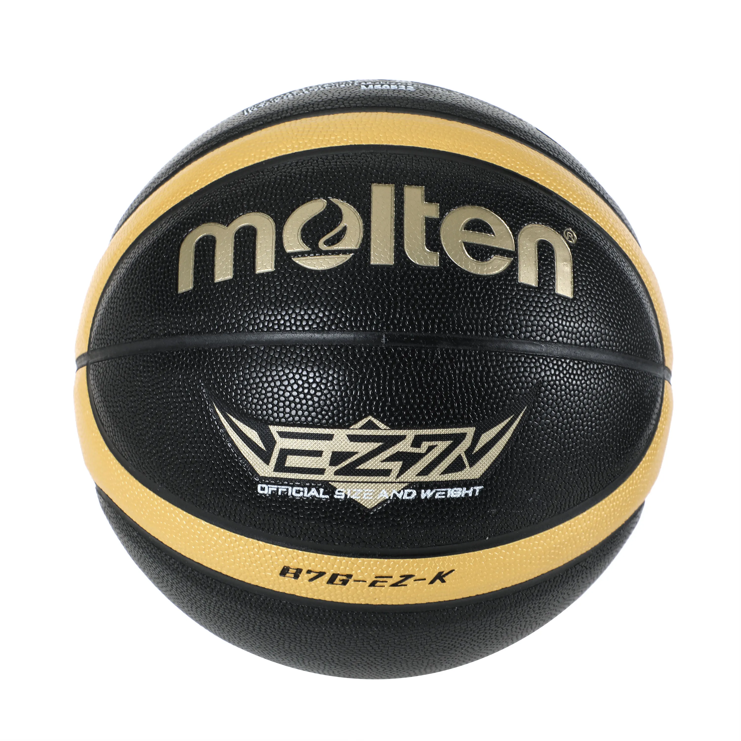 Molten Size 5 6 7 Basketball EZ-K Black Gold PU Outdoor Indoor Balls Women Youth Man Match Training Basketalls