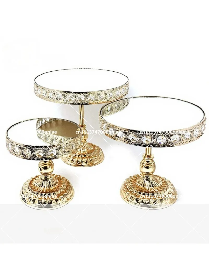 Wrought Iron Tall Cake Tray Stand for Wedding Dessert Table, Fruit Plate Holder, Ornament Display Rack