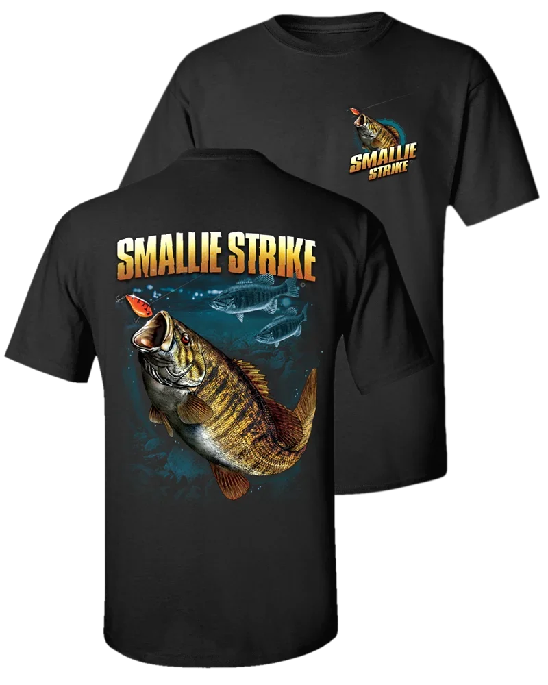 

Smallmouth Outdoor Fishing Fisherman Angler Gift T Shirt. 100% Cotton Short Sleeve O-Neck Casual Mens T-shirts New Size S-3XL
