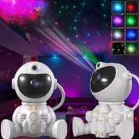 LED Star Galaxy Projector Night Light Starry Sky Astronaut Rocket Porjector Lamp For Decoration Bedroom Room Decor Children Gift