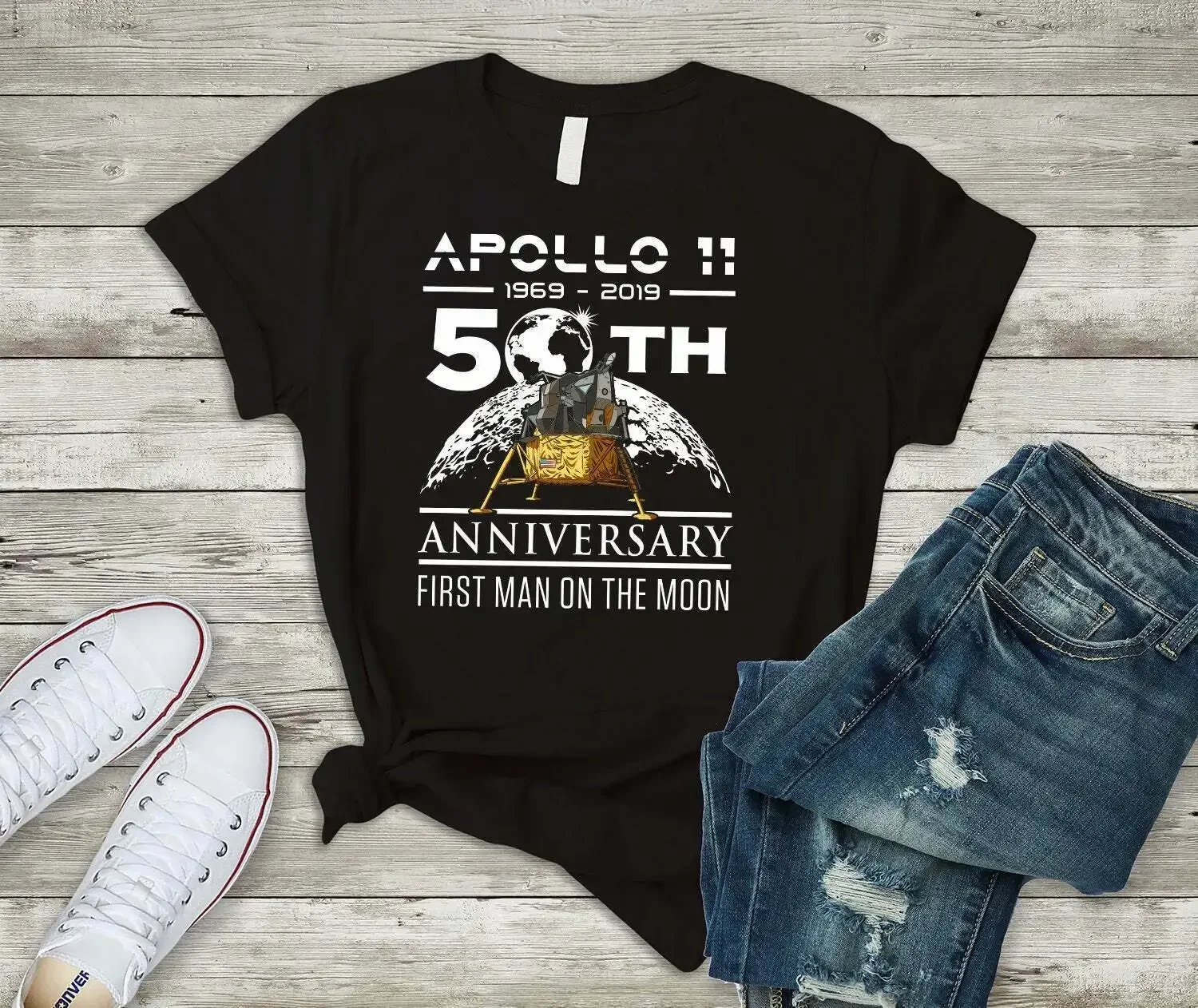 Футболка унисекс к 50-летию высадки на Луну Apollo 11 в 1969 году, 2019 год