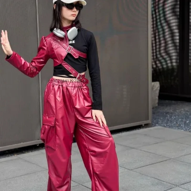 أزياء رقص الجاز للفتيات، مجموعات ألوان زاهية عصرية وعصرية، أزياء أداء رقص الهيب هوب للأطفال