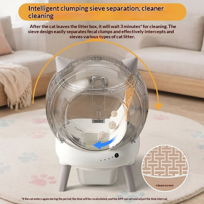 Caja de arena automática inteligente para gatos con control móvil - imagen 3