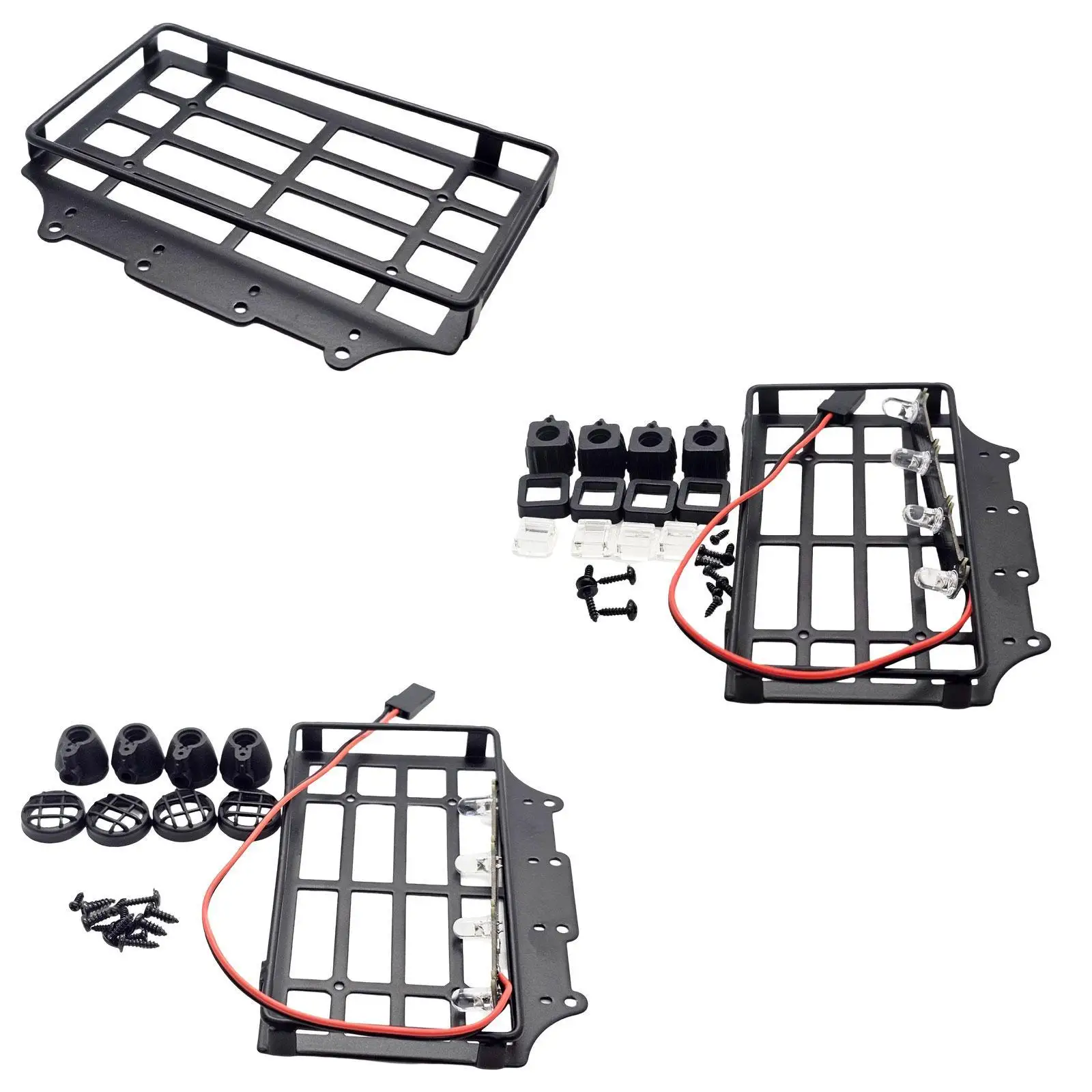Portaequipajes de techo de Metal, pieza de repuesto ligera de repuesto para modelo de coche MN82 1/12 RC, piezas mejoradas modificadas DIY, accesorios