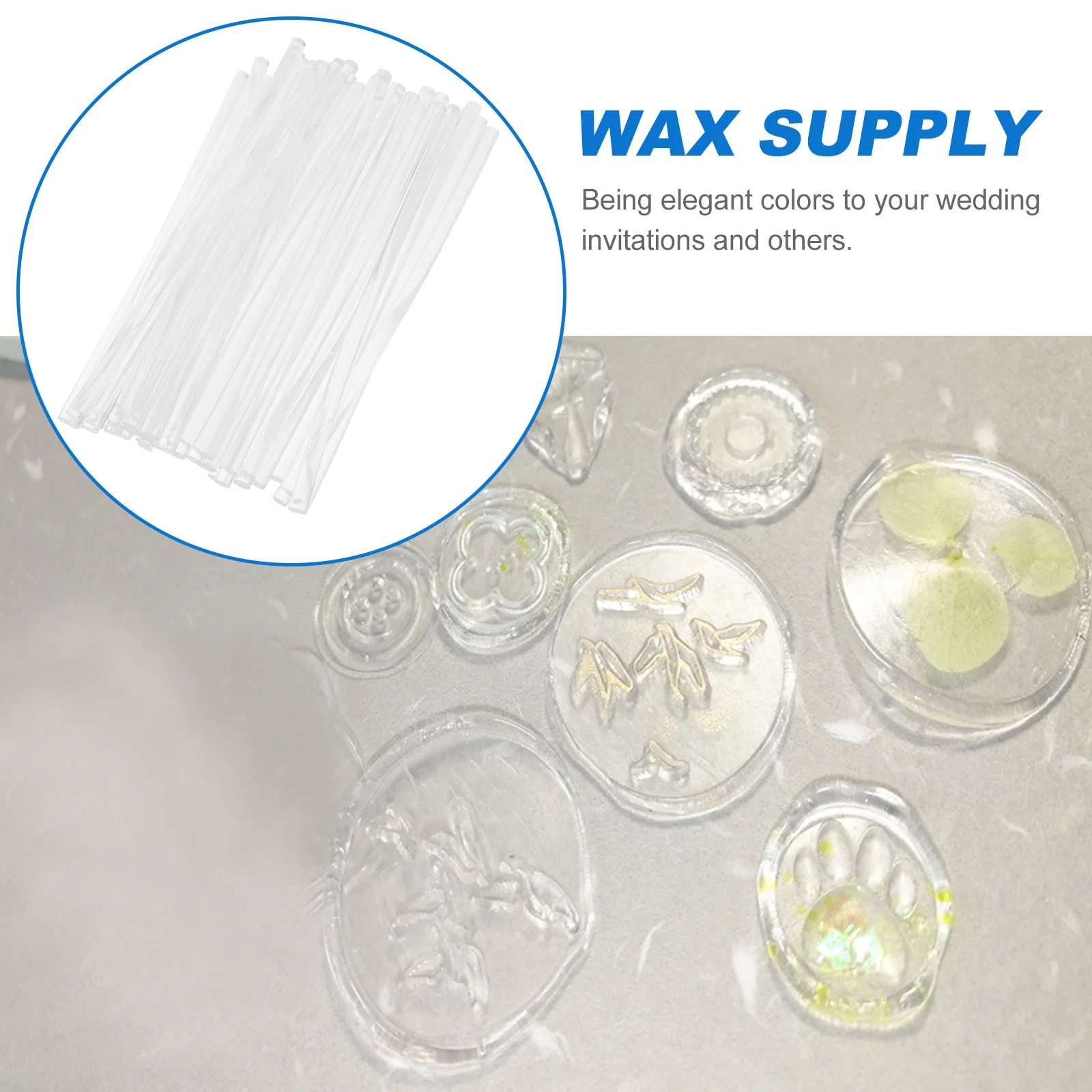 

50Pcs Sealing Wax Sticks Envelopes Invitations Greeting Cards Elegant Colors Durable Safe Portable Light Weight