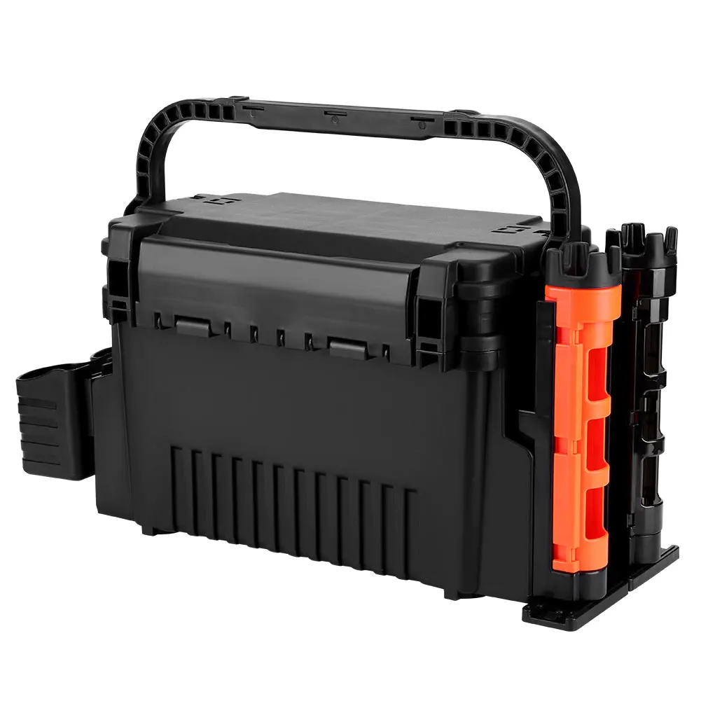 2 الطبقة صندوق معالجة الصيد صندوق الصيد مع كوب وقضيب حامل الصيد رود بكرة صندوق 11 لتر الصيد المنظم حالة الصيد الملحقات #2