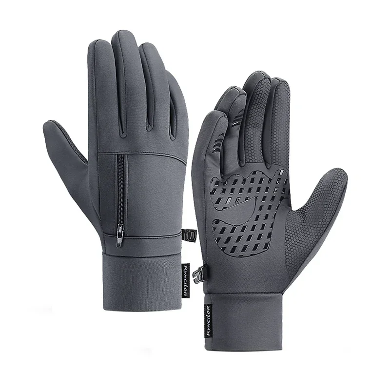 

Men Winter Waterproof Gloves Touchscreen Pocket Anti-slip Fleece Thermal Sport Gloves For Outdoor Skiing Ice Fishing Cycling