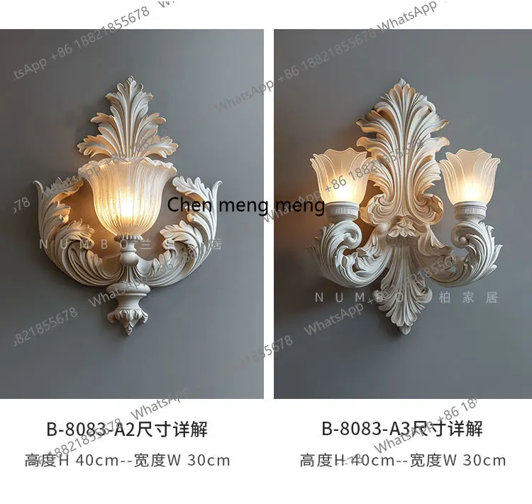 الفرنسية العتيقة الجدار مصباح الأدوات حائط الخلفية منحوتة الإضاءة فيلا غرفة المعيشة الممر ديكور المنزل الرجعية الفن الجدار مصباح