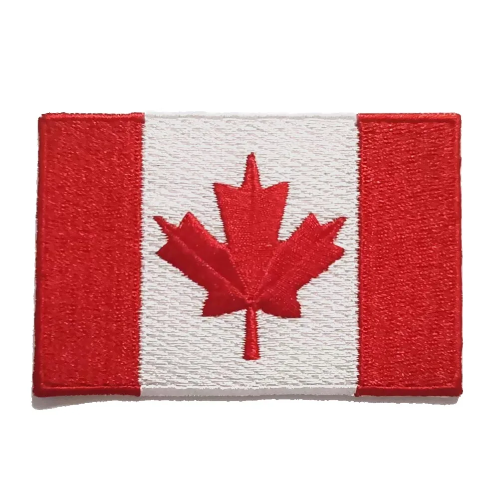 ewkft Canada Flag Embroidered Patch Canadian Maple Leaf Iron-On National Emblem