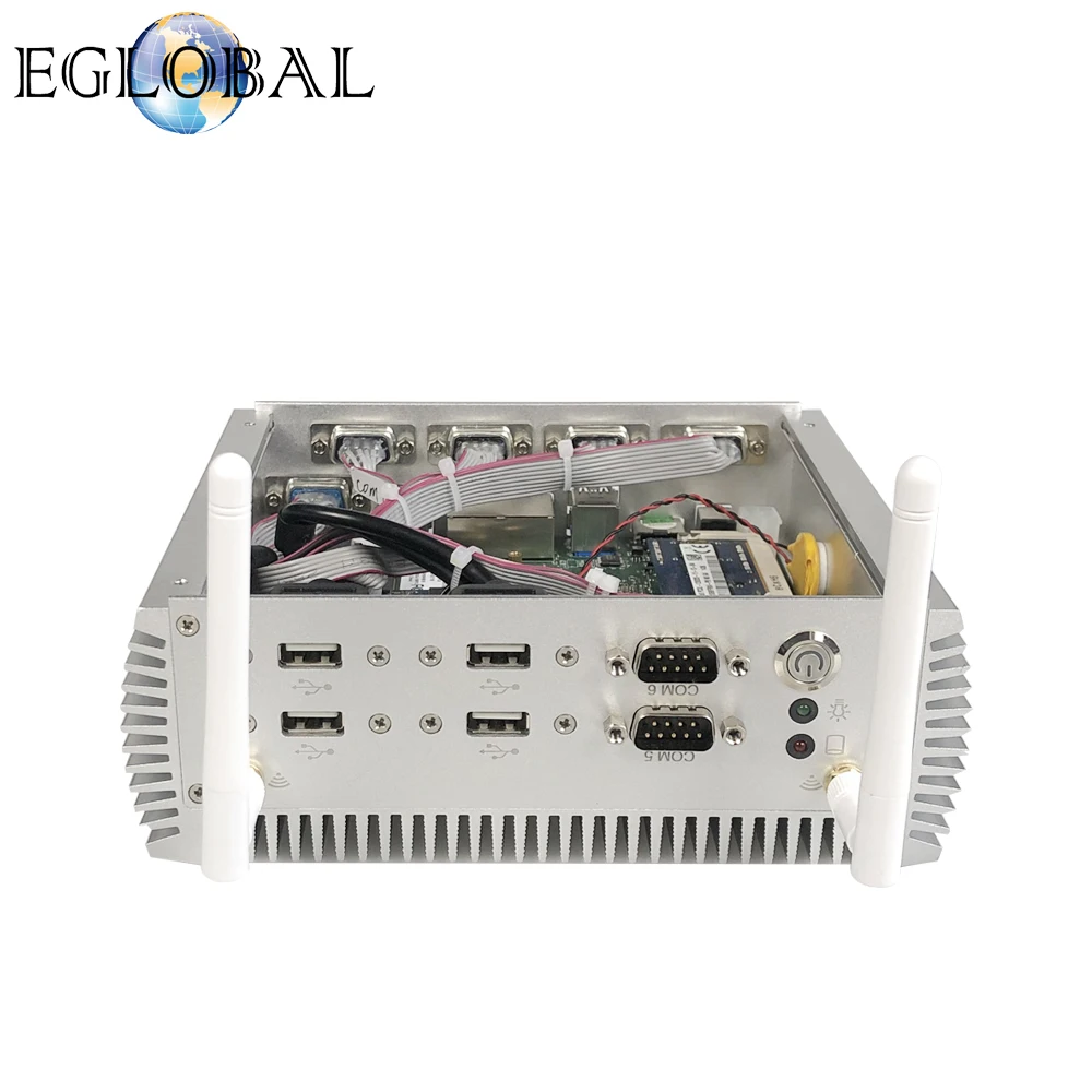 Eglobal Intel Core i7-4500U Industrie computer 6 * rs232/422/485 com 2 * rj45 giga lan industrielle Mini-PC Windows 10/Linux-SIM-Karte