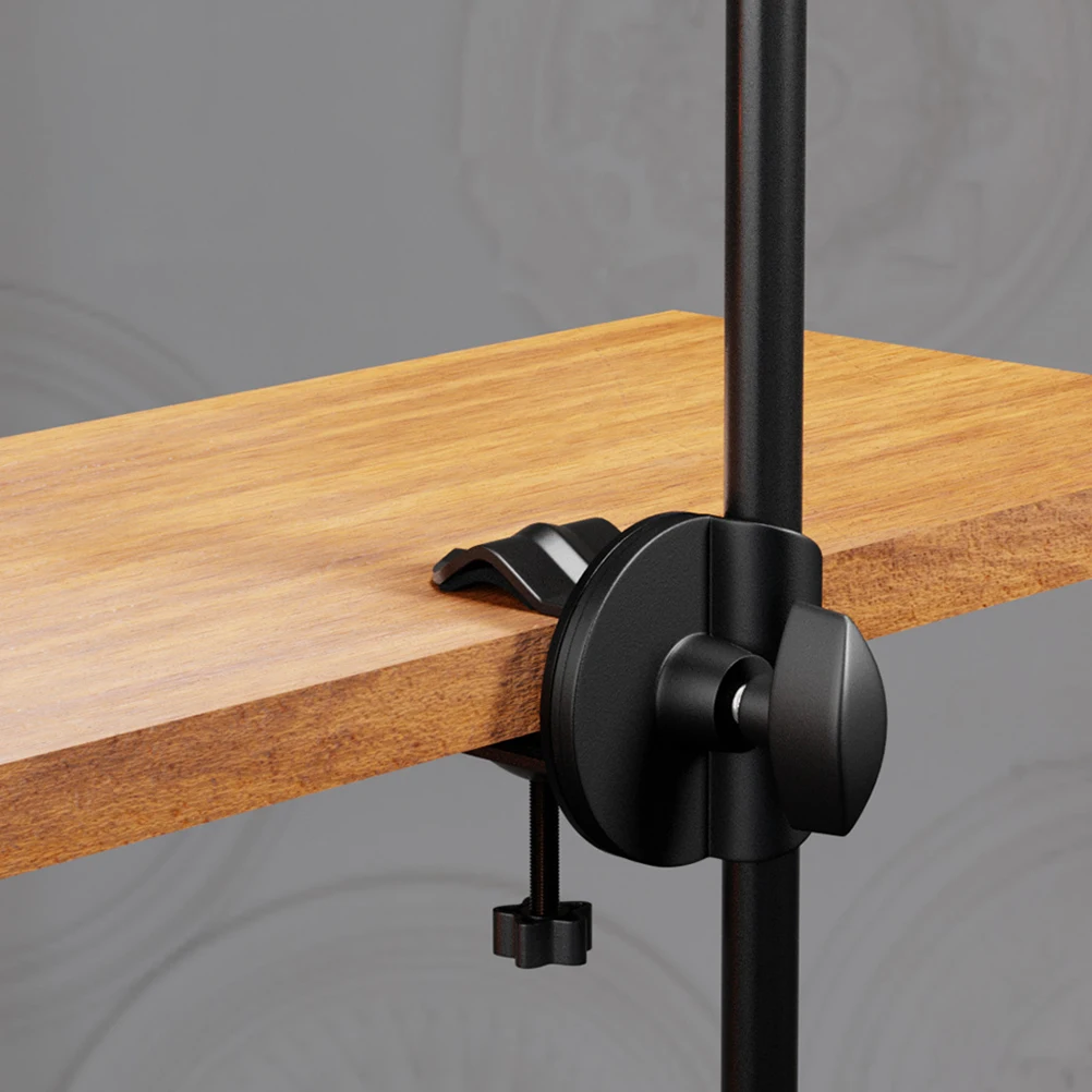 

Mic Clip Microphone Desk Arm Clip 19Mm Boom Arm Desk Mount Clamp Floor Standing Adjustable Mic Clips Microphone Clips for Stands