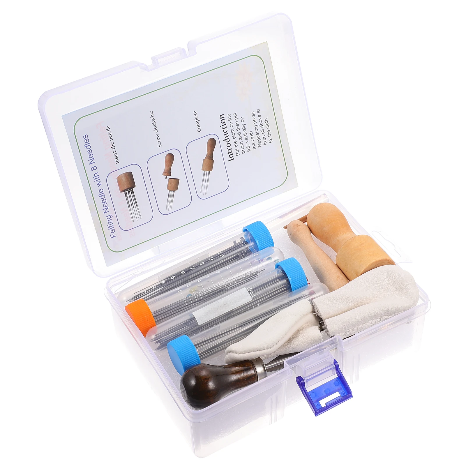 

1Set Needle Felting Tool Set Complete Wool Felting Supplies Different Size Needles for DIY Crafts Jewelry Making