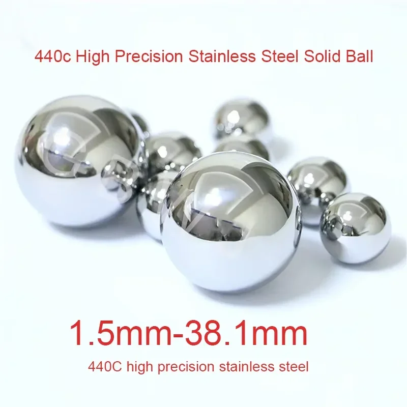 Dia1.5mm~38.1mm 304/316/440C Stainless Steel Smooth Solid Ball High Precision Bearings Roller Beads Ball Slingshot Ammo Marbles