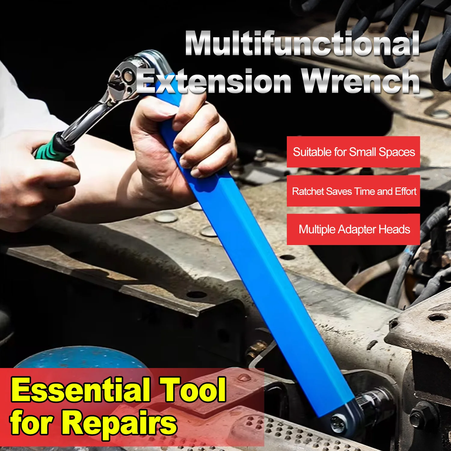 

Professional Zero Offset Extension Wrenc Tight Spaces Extension Tool 1/2 in 1/4 in. 3/8 in Auto Repair Tool Home Tool Set