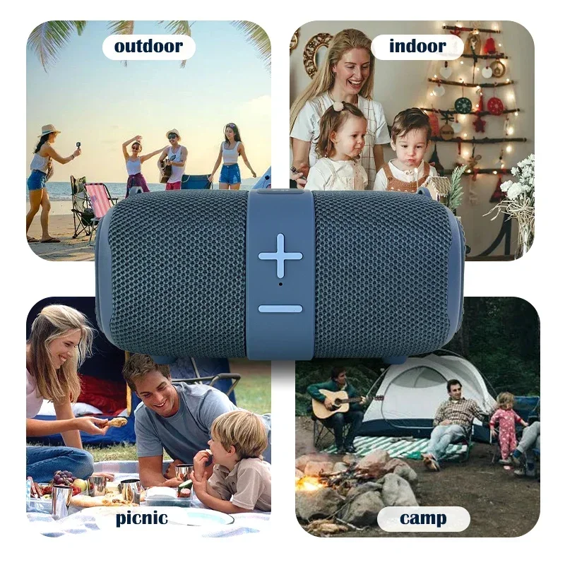 Crossbody LED Light Portable Bluetooth Speaker, Outdoor Small and High Appearance Level, Compatible with USB/AUX/TF/FM