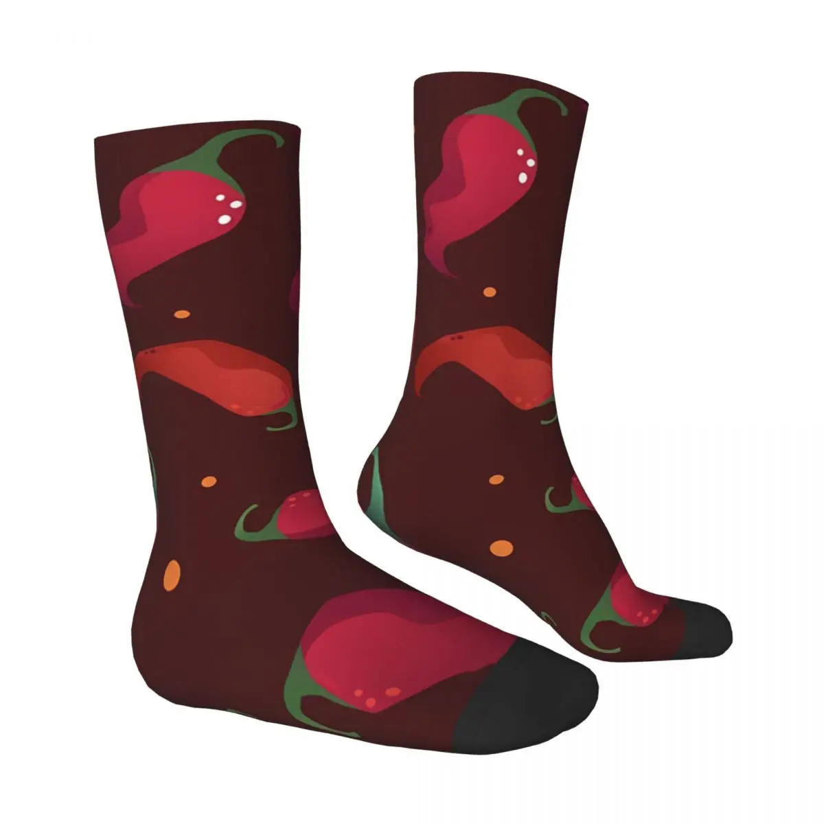 Hot Chili Funny Cartoon Fruit Socks Male Mens Women Autumn Stockings Hip Hop