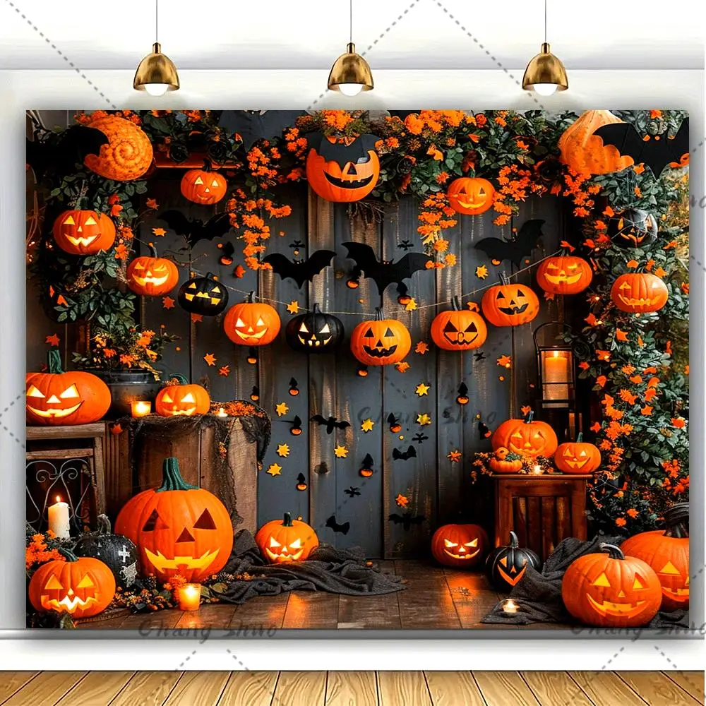 Halloween Backdrop Party Photo Banner Sign Supplies Photography Background Props Suitable For Room Decoration