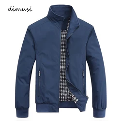 DIMUSI-Chaqueta ligera para hombre, cortavientos informal, abrigos Bomber, ropa de trabajo de negocios con cuello levantado