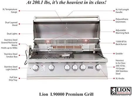 40-Inch Natural Gas Grill with Refrigerator, Door and Drawer Combo, Drop-In Sink, and 5-in-1 BBQ Tool Set – Best Backyard Package Deal