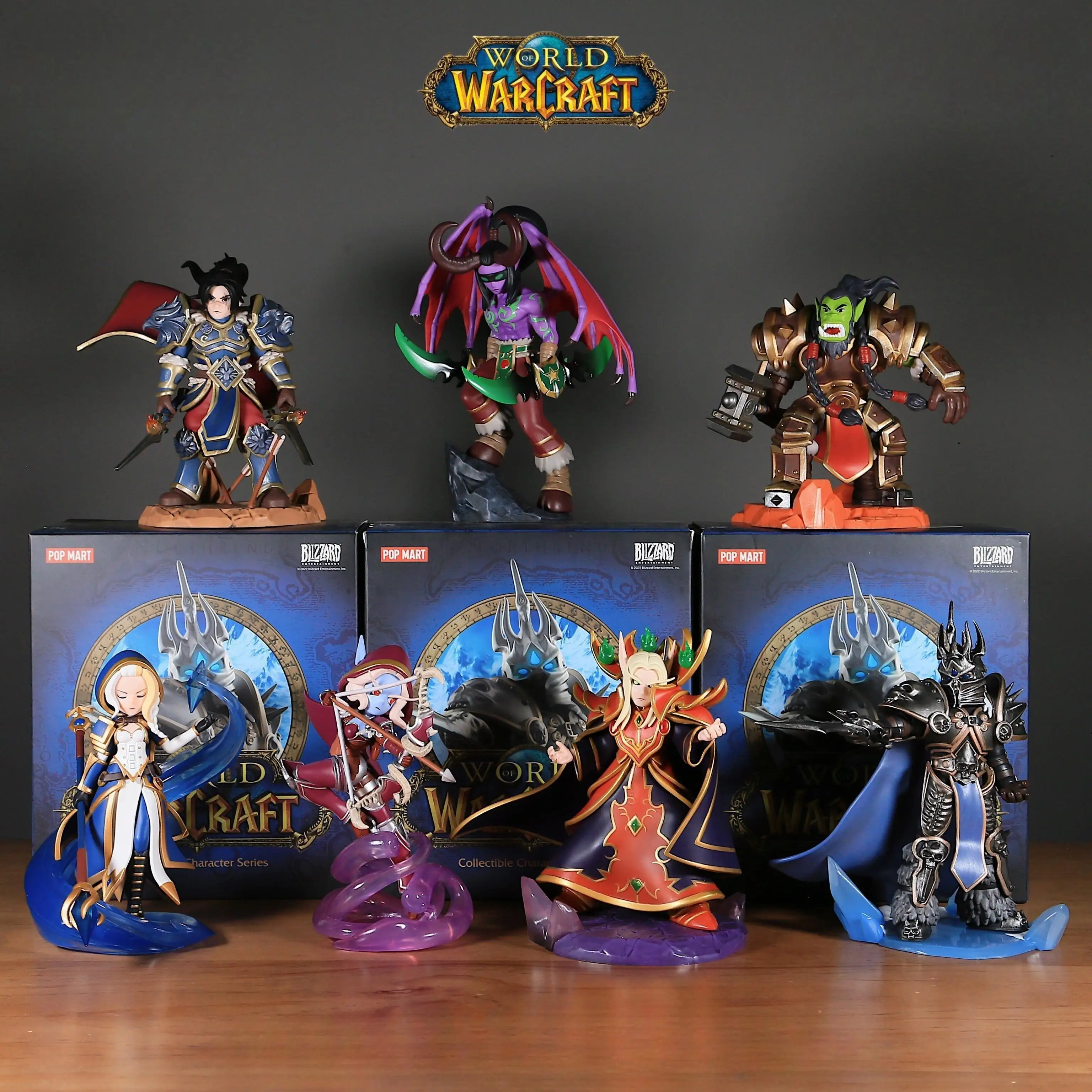 World Of Warcraft Game Bandai Genuine Original Popmt Illidan Game Anime Figure Model Toy Doll Kawaii Gift