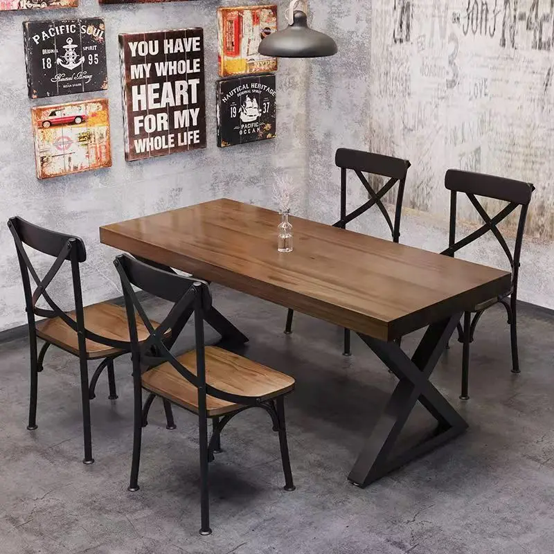 North American Rectangular Dining Table Light Luxury Simple and Modern Suitable for Home Use