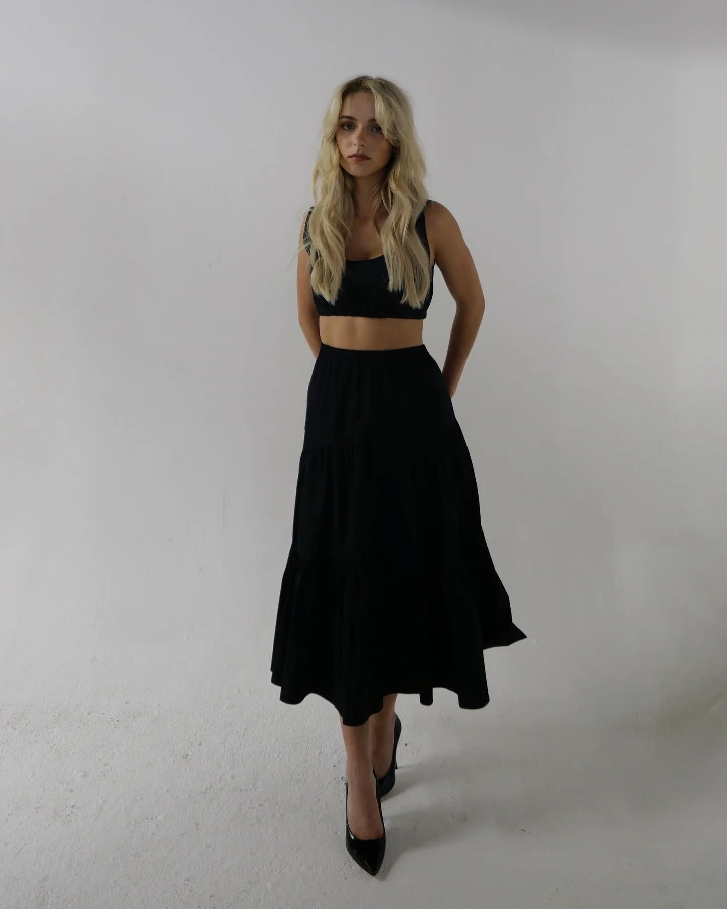 夏のレイジースタイル プラスサイズ 洋梨型体型に優しい レトロ 多用途 ハーフスカート ハイウエスト Aライン 花柄 スノーフレークドレス