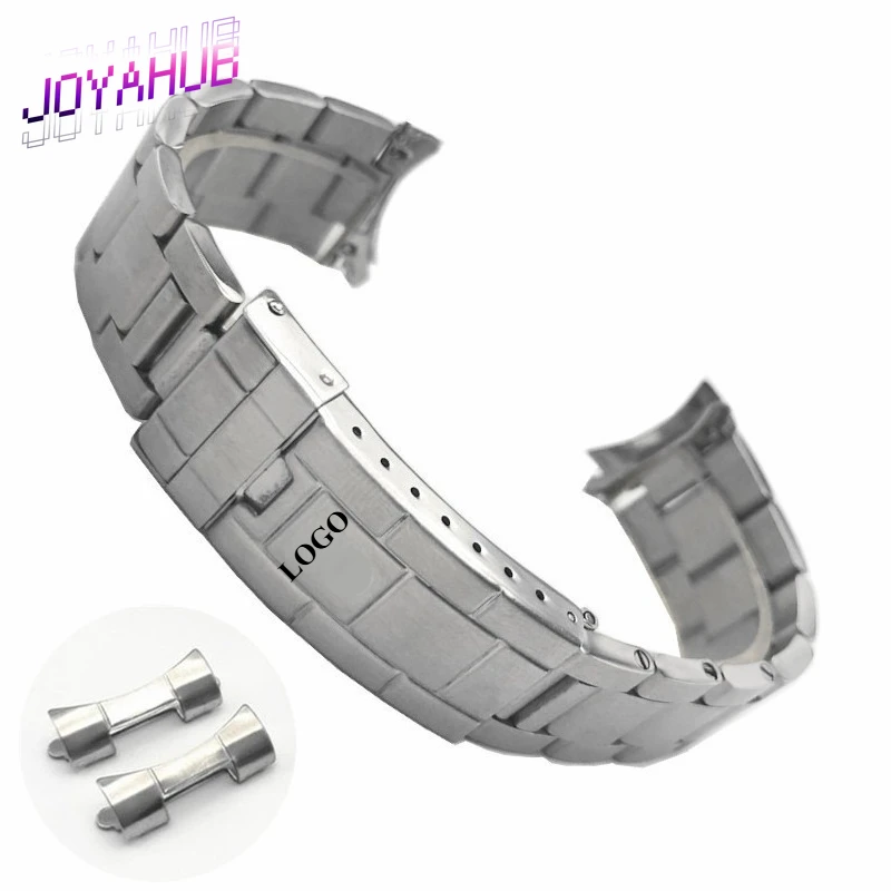 Custom Logo for Explorer Black Green Diver Strap Ditongna Yacht Three Bead Stainless Steel Arc Mouth Watch Chain 20mm Refit OEM