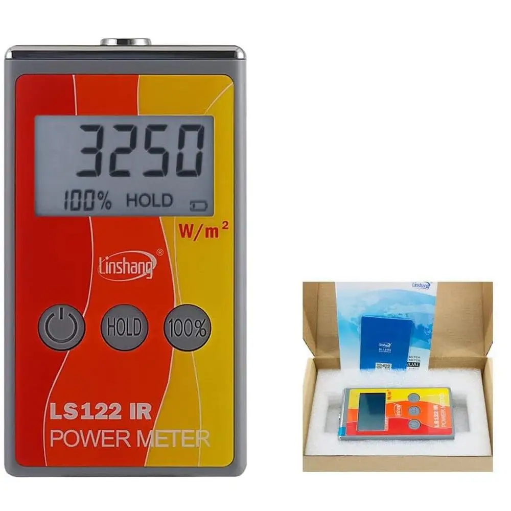 Infrared Power Meter Tester Solar Spectral Wavelength Measurement 1000-1700nm 0-9999% Accuracy 4 AAA Batteries Not Included