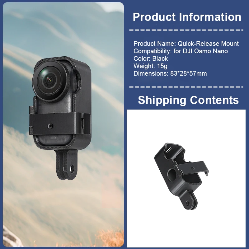 

For dji osmo nano Protective Frame Rabbit Cage Anti Drop Cover Adapter Base Bracket Accessories