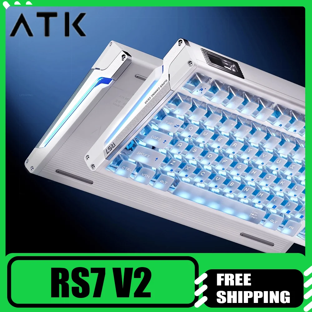 ATK RS7 V2 teclado para juegos por cable interruptor magnético 8K tasa de orolling aleación de aluminio intercambio en caliente estructura superior/core-flex teclado personalizado