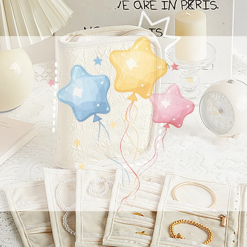 

Книга для хранения ювелирных изделий с отрывными листами, прозрачная сумка на молнии, ожерелье, папка для колец, книга для хранения, роскошные замшевые карманы с розовым узором