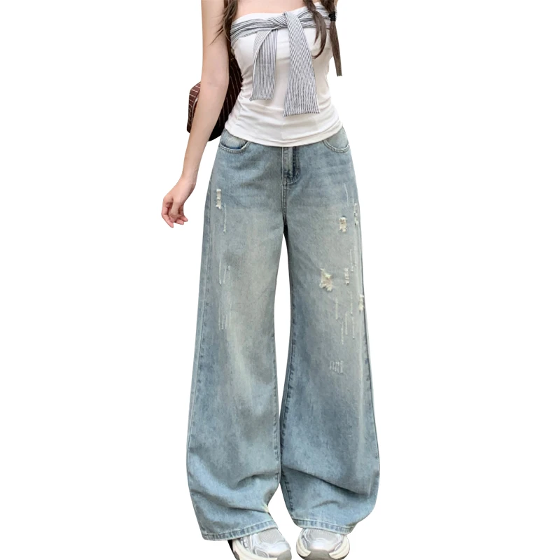 Fashion Korean Reviews Many Pants Women Look Thinner Summer Jeans for Woman Comfortable New Trend 2000s Clothing Y2k Clothes