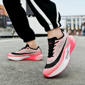 Herren Sommer Neue Dämpfung, Abpraller, Anti -Bleit -Kohlenstoffplatten -Tennis, atmungsaktive Strick -Sportschuhe für Teenager 6 Hauptverkaufsschuhe Carbon Paster - №4