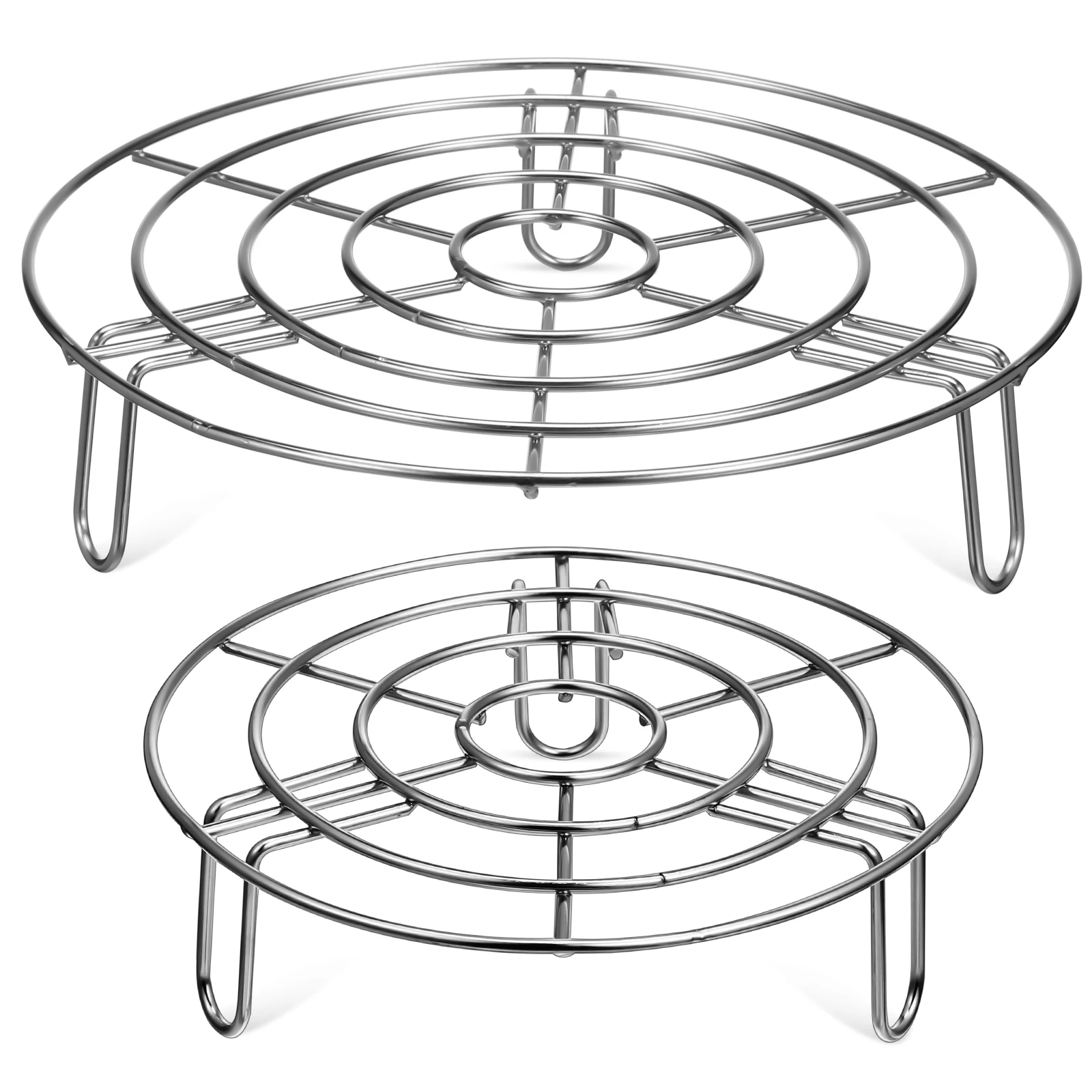 

2 Pcs 304 Stainless Steel Steamer Rack Low Foot 45 16 20 Steam Tray Cooking Stand Pot Basket Kitchen Supply Metal Trivet