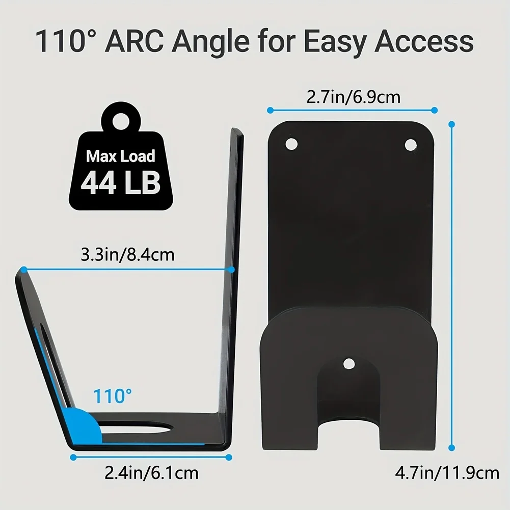 Iron Storage Solution Electric Car Charger Load Capacity 44 Pounds Sturdy Design Three-step Assembly Functional Garage Organizer