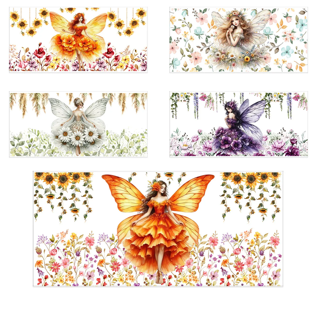 

Fairy girl series easy peel waterproof DIY Decals Retro Beauty 3D transfers uvdtf crystal sticker 16oz uv dtf cup wraps