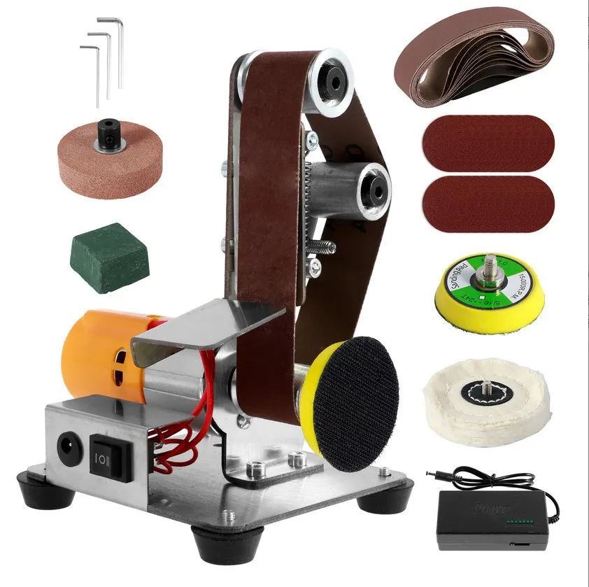 

Sailing Type Mini Electric Belt Sander Polishing Machine Woodworking Sharpening Knife Sharpening Artifact