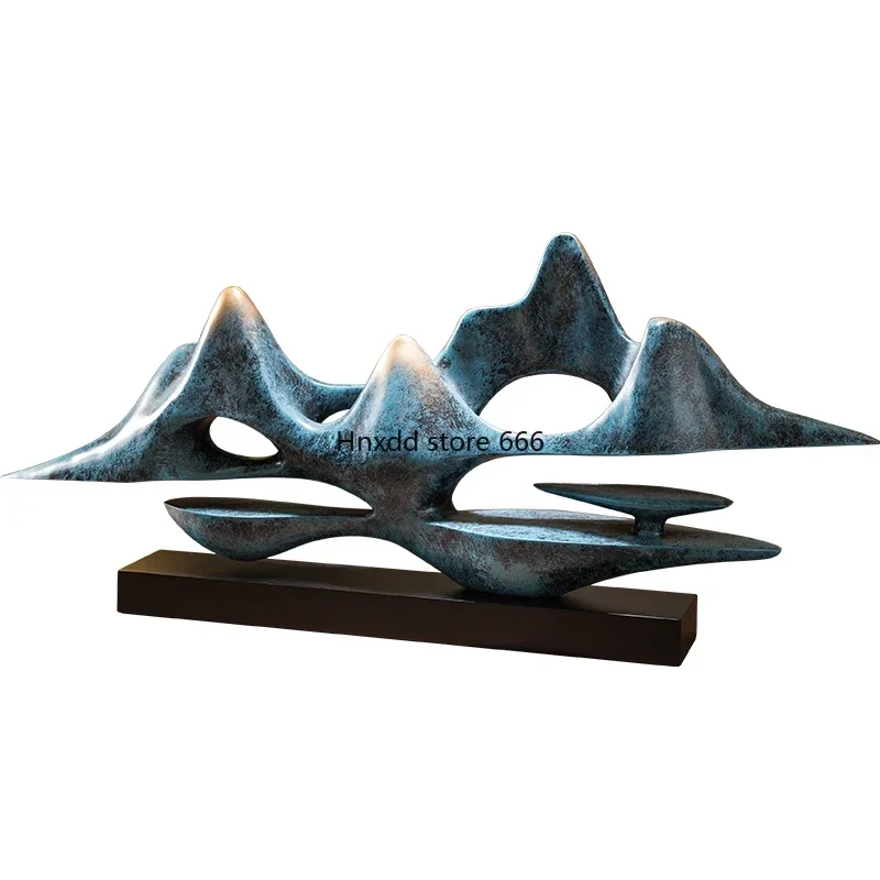 Living room entrance decoration new Chinese hotel dining table middle turntable ornament