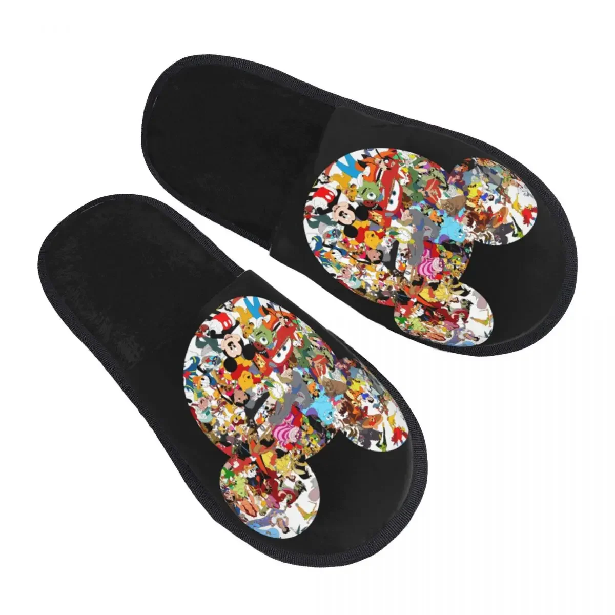 Custom Mickey Mouse Animated Cartoon Guest Slippers for Bedroom Women House Slipper