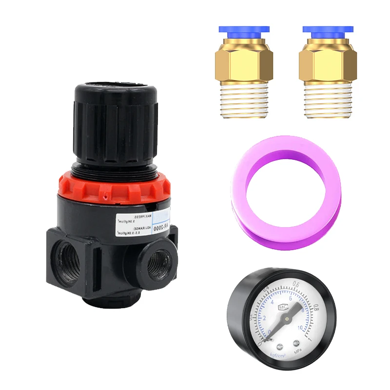 AR2000 1/4 inch pneumatic air compressor pressure reducing regulating valve with 4MM 6MM 8MM 10MM 12MM connector joint