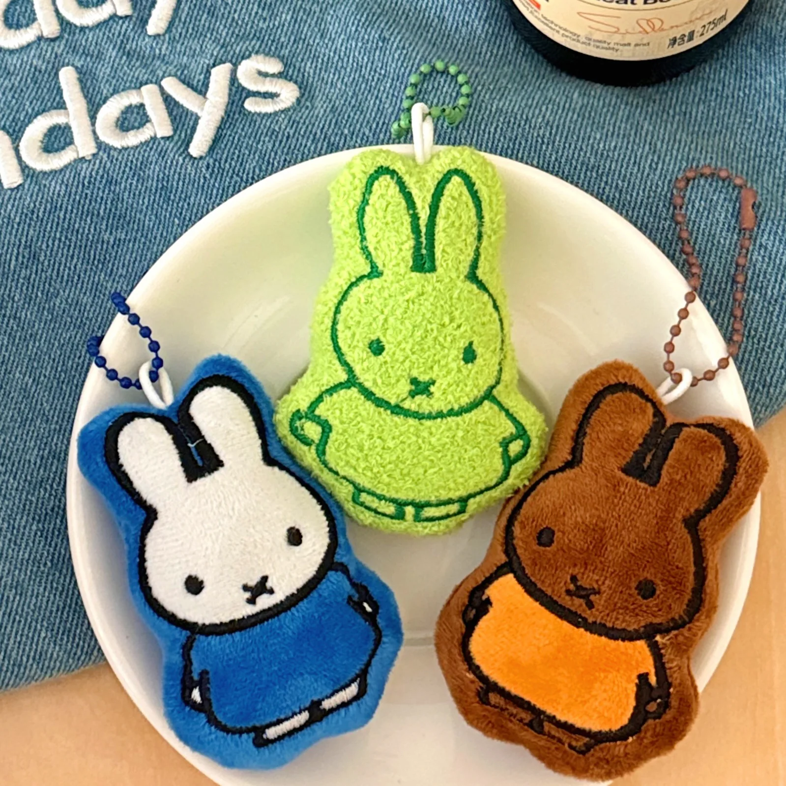 1/4 Pcs Cute Miffy Cartoon Small Animal Doll Girl Backpack Versatile Doll