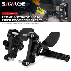 Rider Front Footrest Pedal Rearsets For MV Agusta F4 750 1078 312 1000/S/R/RR/RC Motorcycle Adjustable Foot Rest Foot Pegs